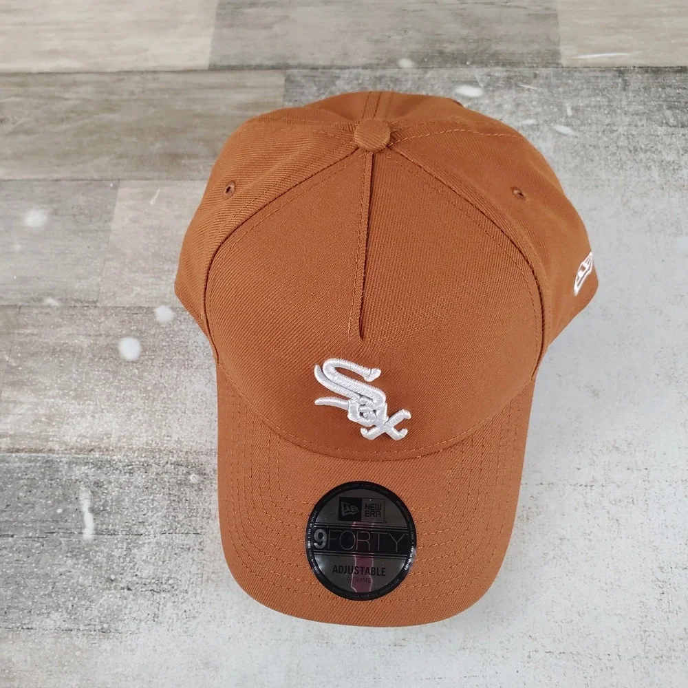 New Era 9Forty A-Frame Chicago White Sox Snapback Hat Earthy Brown & White